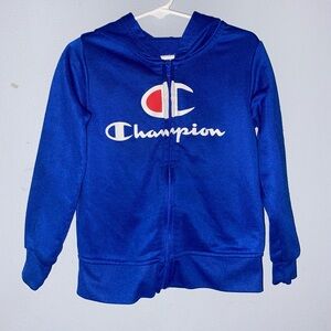 Champion Boys Toddler Blue Zip Up Hooded Jacket Size 4T